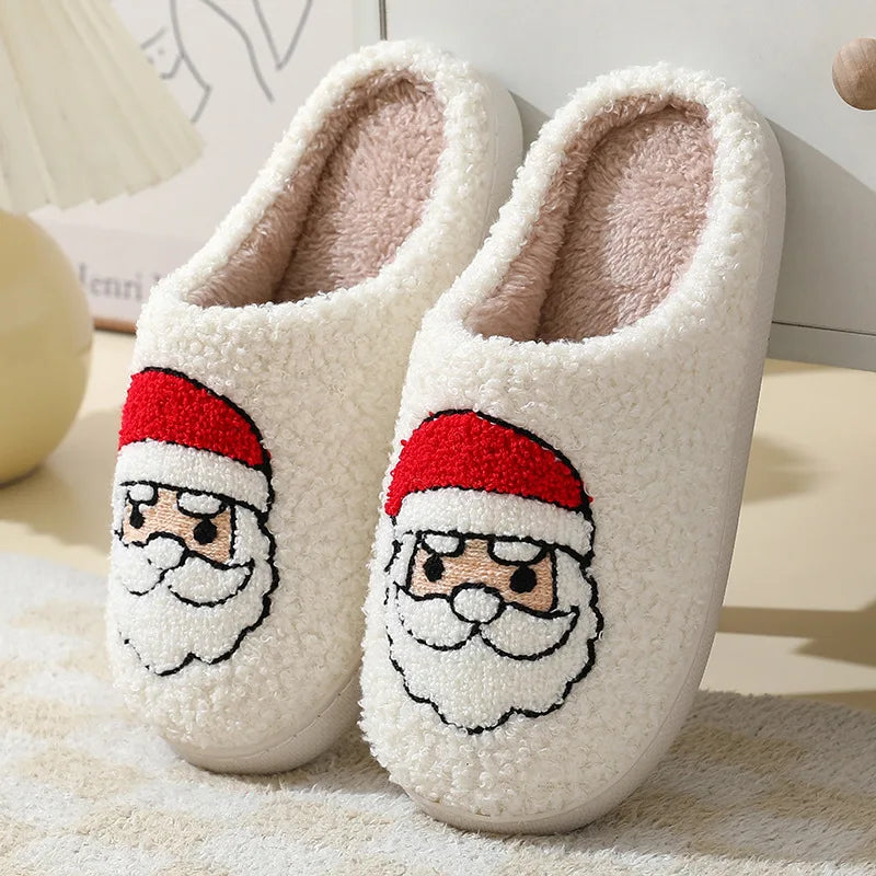 Plush Gingerbread House Slippers for Women & Men – Cozy Indoor Slides with Non-Slip Sole for Bedroom & Holiday Lounging | Thomler