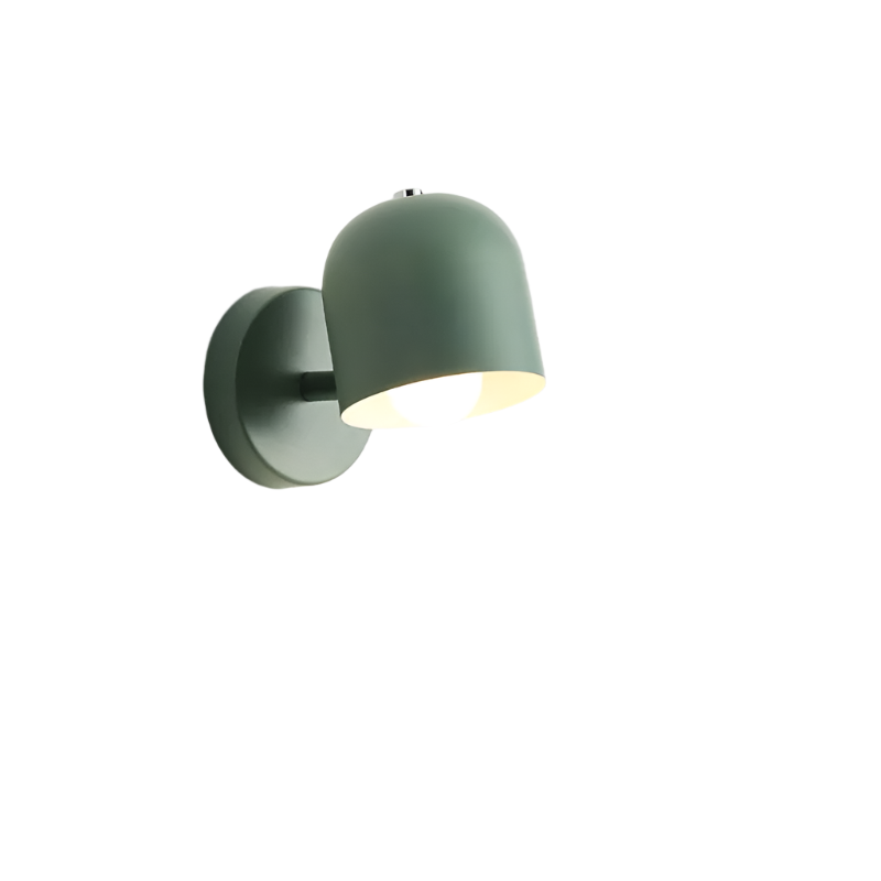 Wall Lamp Iron Glass 6.7 in White Flush Mount Bedroom Hallway Sconce Lighting Fixture Modern Minimalist | Thomler