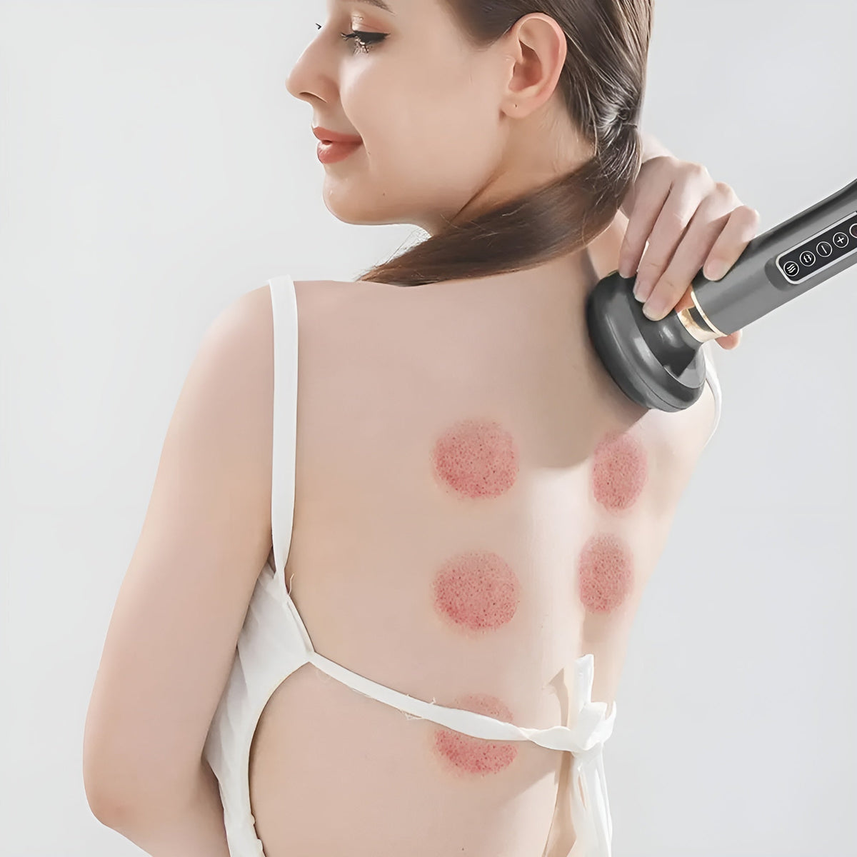 Cordless Handheld Muscle Massager with Suction & Heat Technology for Deep Tissue Relief at Home | Thomler