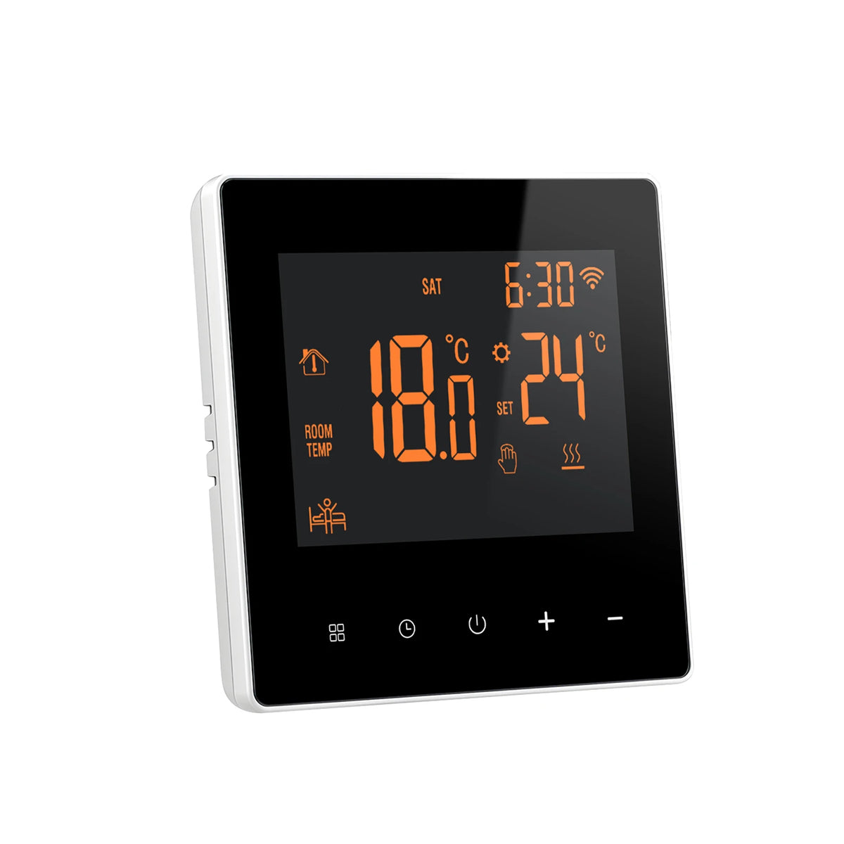 WiFi Smart Thermostat for Radiant Floor Heating – 16A Touchscreen Temperature Controller, Voice Control Compatible, Weekly Scheduling | Thomler