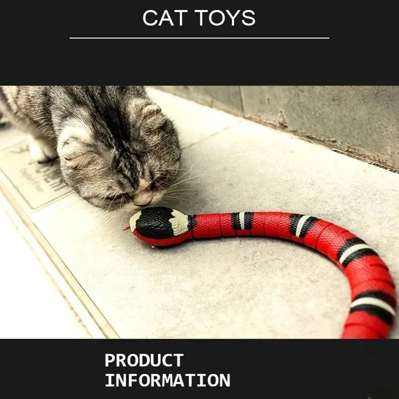 Motion-Activated Robotic Wiggle Worm Electronic Play Companion USB Rechargeable for Cats Dogs & Pets | Thomler