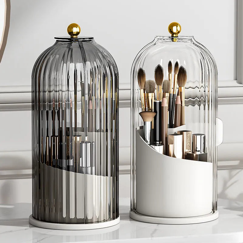 Rotating Cosmetic Organizer Acrylic 11 in Vanity Storage 360° Spin Makeup Holder | Thomler