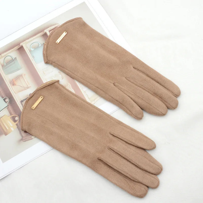 Touchscreen Winter Gloves – Windproof Faux Suede with Full Finger Coverage for Cold Weather | Thomler