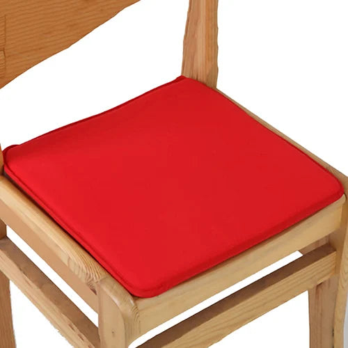 Square Chair Pad with Ties 16×16 in Cotton-Blend Dining Kitchen Office Seat Cushion Modern Solid Color for Indoor Use | Thomler