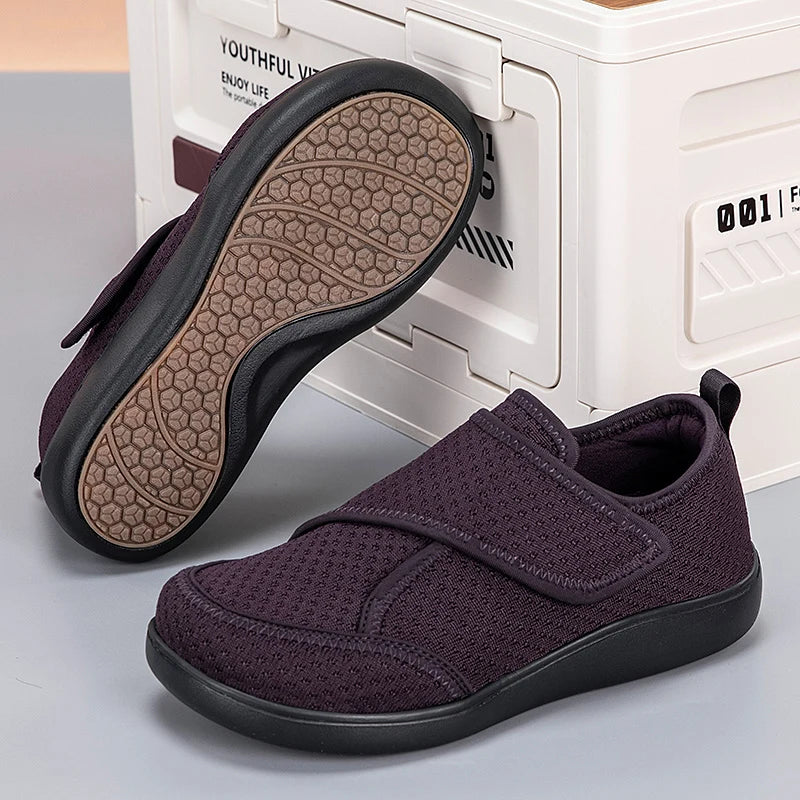 Extra-Wide Orthopedic Walking Shoes with Hook-and-Loop Closure for Swollen Feet, Bunions & Comfort Support | Thomler