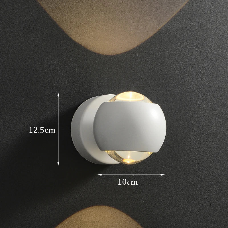 Contemporary Copper LED Wall Sconce Up Down Light for Entryway Hallway Bedroom Bathroom Gold Black Chrome | Thomler