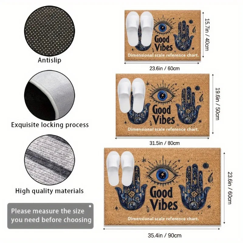 Non-Slip Polyester Entrance Mat for Front Door, Porch, Entryway & Patio – Dirt-Trapping Indoor Outdoor Runner Rug | Thomler