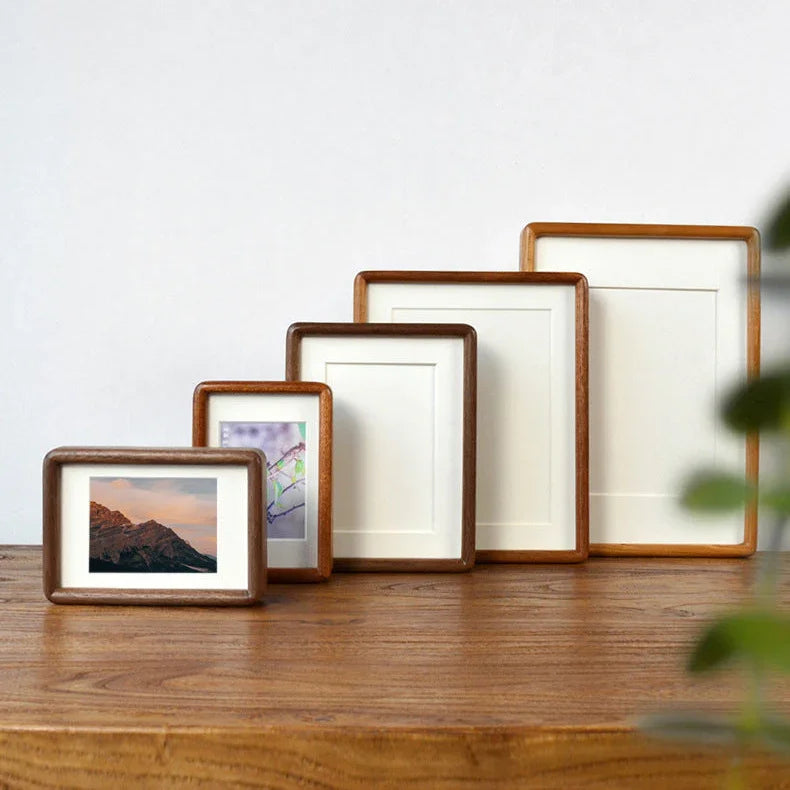 Photo Frame Solid Hardwood A4 21.0 cm x 29.7 cm Portrait Display Living Room Wedding Picture Frame Handmade Wooden Decor | Thomler