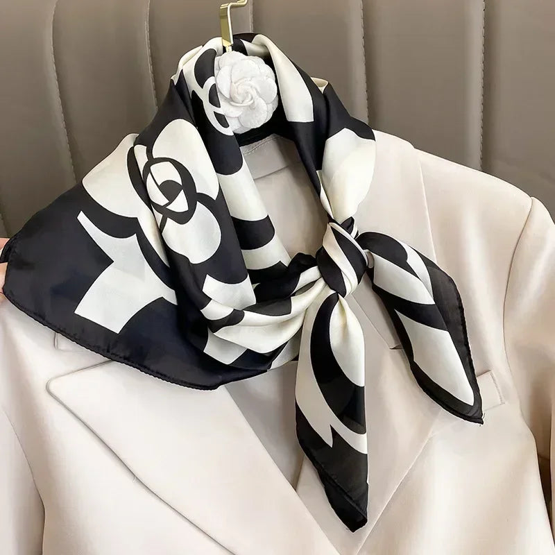 Satin Square Scarf for Women – Multi-Purpose Accessory for Hair, Neck, Bag & Headwrap | Thomler