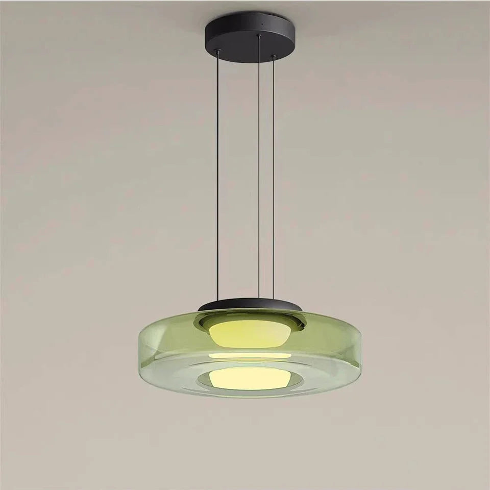 Tiered Glass Drop Chandelier for Kitchen Island & Dining Room – Contemporary Overhead Fixture | Thomler
