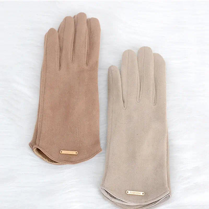 Touchscreen Winter Gloves – Windproof Faux Suede with Full Finger Coverage for Cold Weather | Thomler