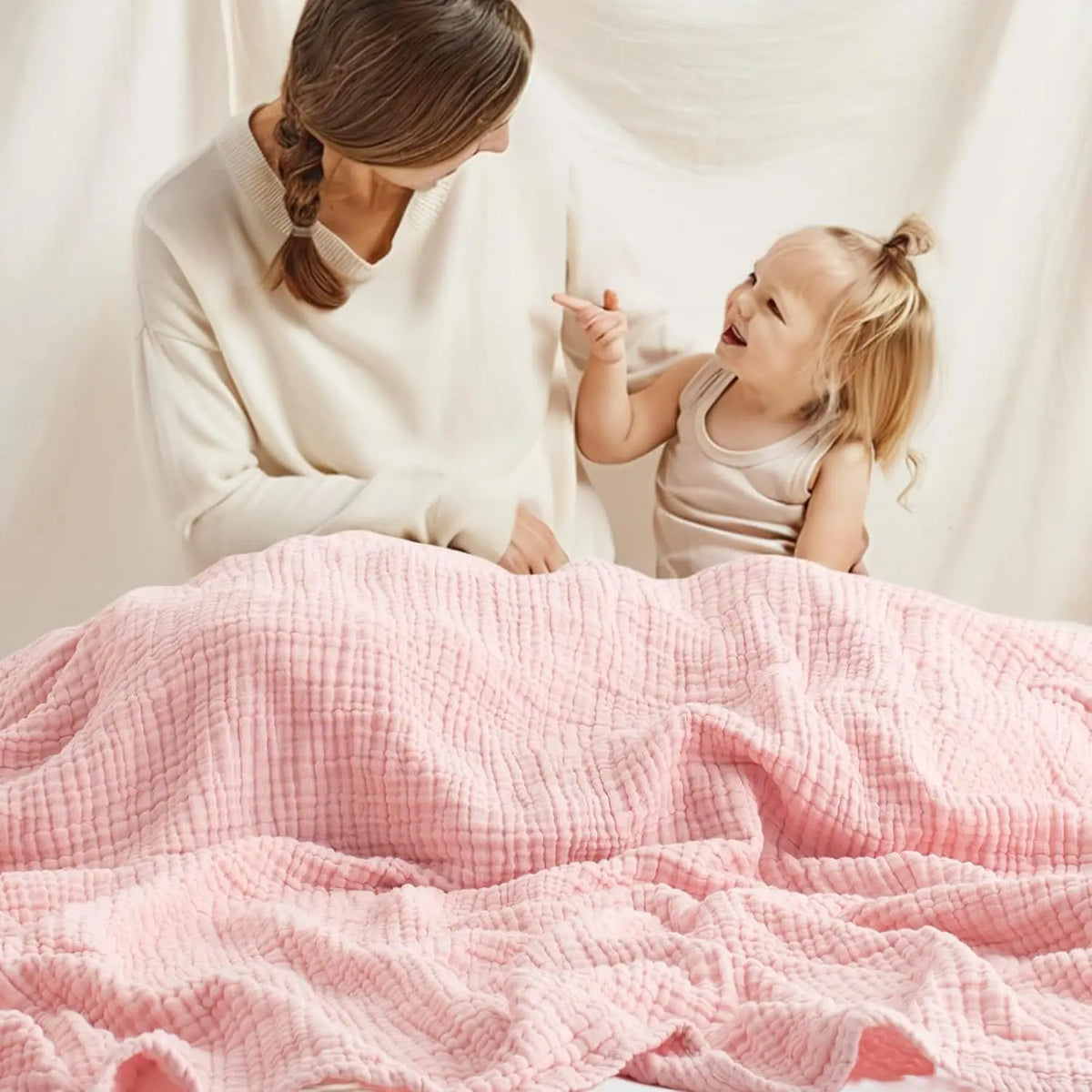 Pure Cotton Gauze Throw Blanket for Couch & Bed – Lightweight Breathable All-Season 100% Muslin Weave | Thomler