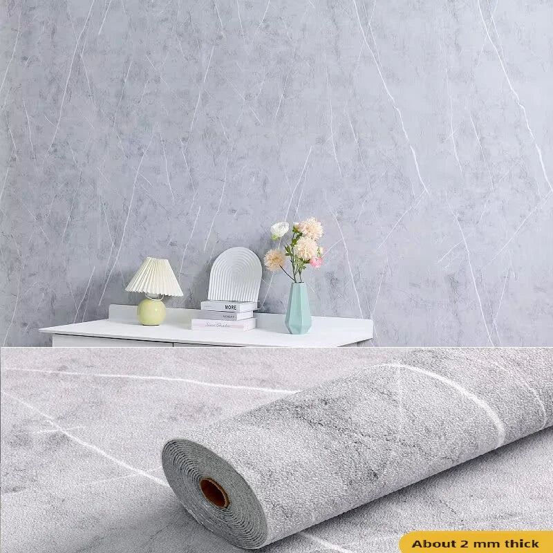 Wallpaper Linen Texture 50.0 cm Peel Stick 3D Wall Panel Living Room Bedroom Moisture Resistant Self Adhesive Covering | Thomler