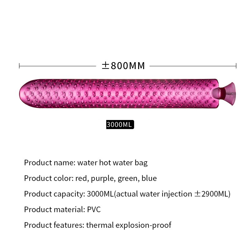 Extra-Long Body Hot Water Bottle with Thermal Cover for Full-Body Warmth & Pain Relief | Thomler
