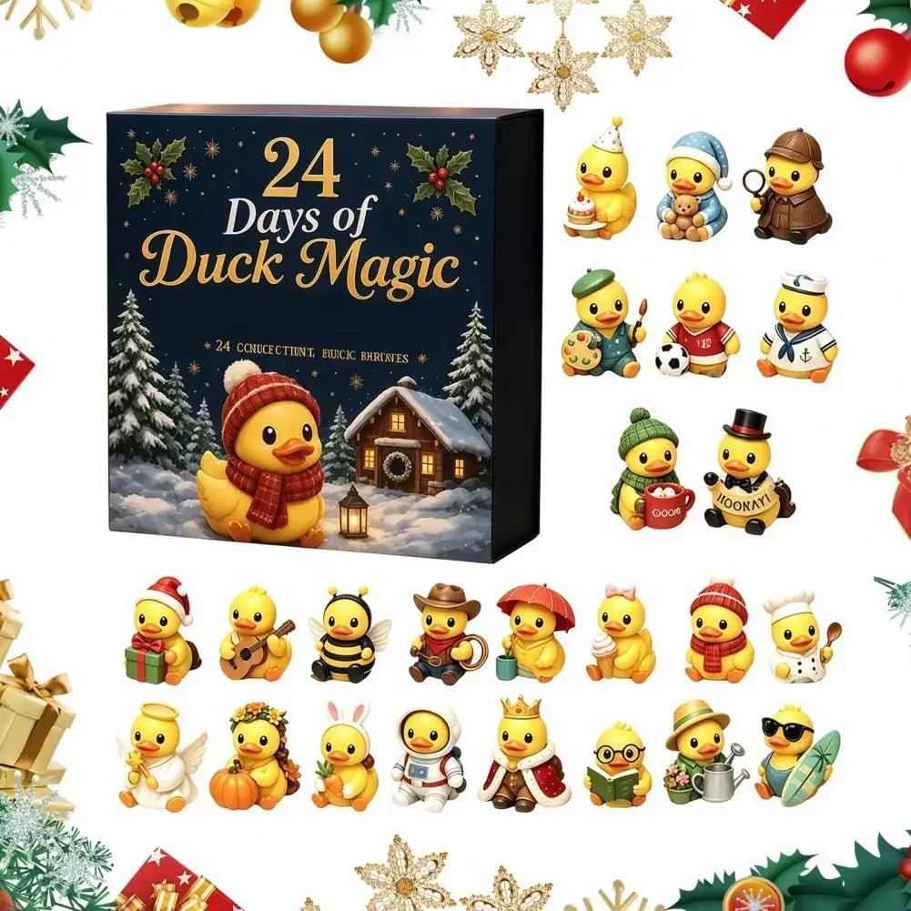 Countdown Advent Calendar 24-Day Duck Squishy Toy Collection Holiday Stress Relief Fidget Set for Adults | Thomler