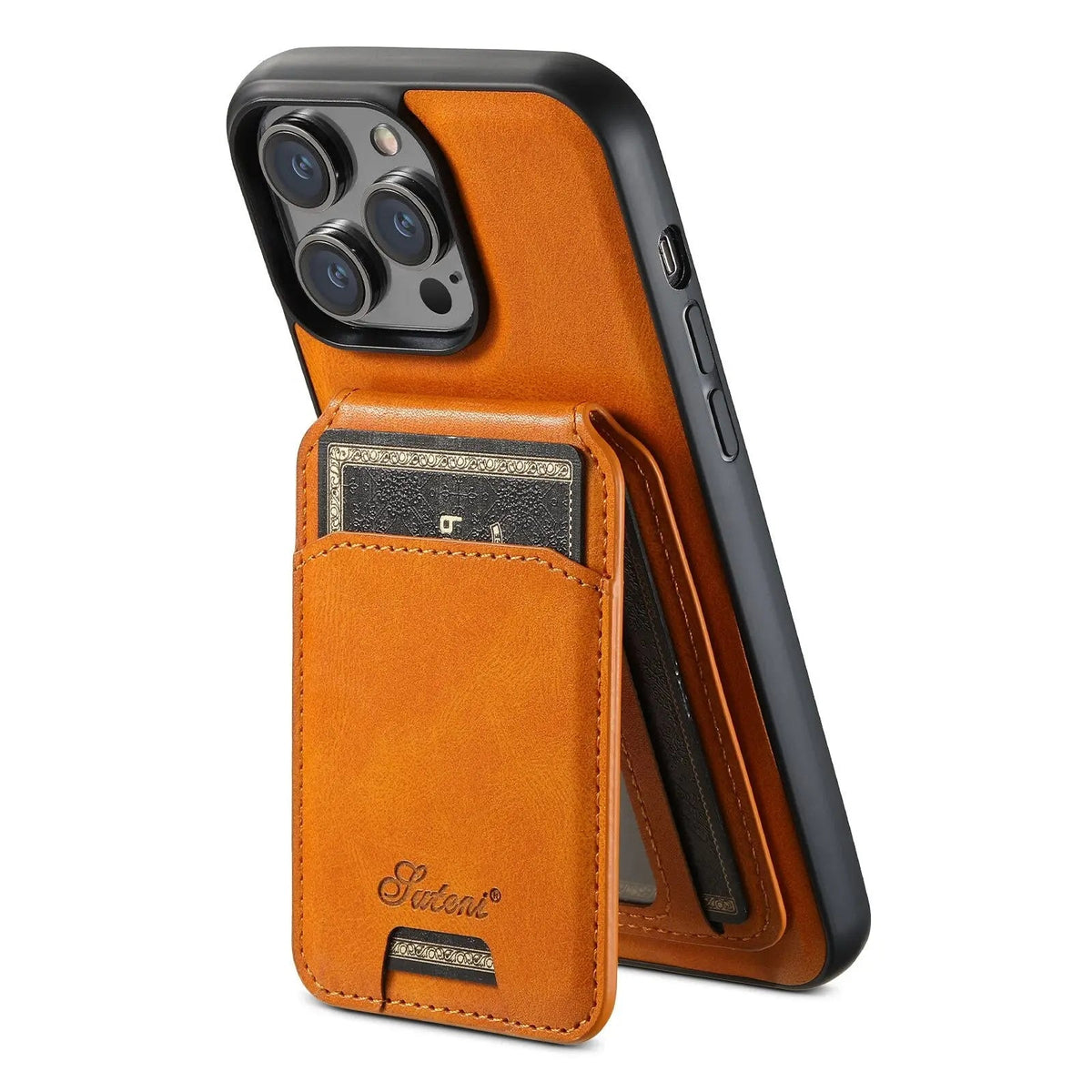 Folio Phone Case with Card Holder for iPhone 15, 15 Pro, 15 Plus, 15 Pro Max – Textured Finish with Raised Edge Protection | Thomler