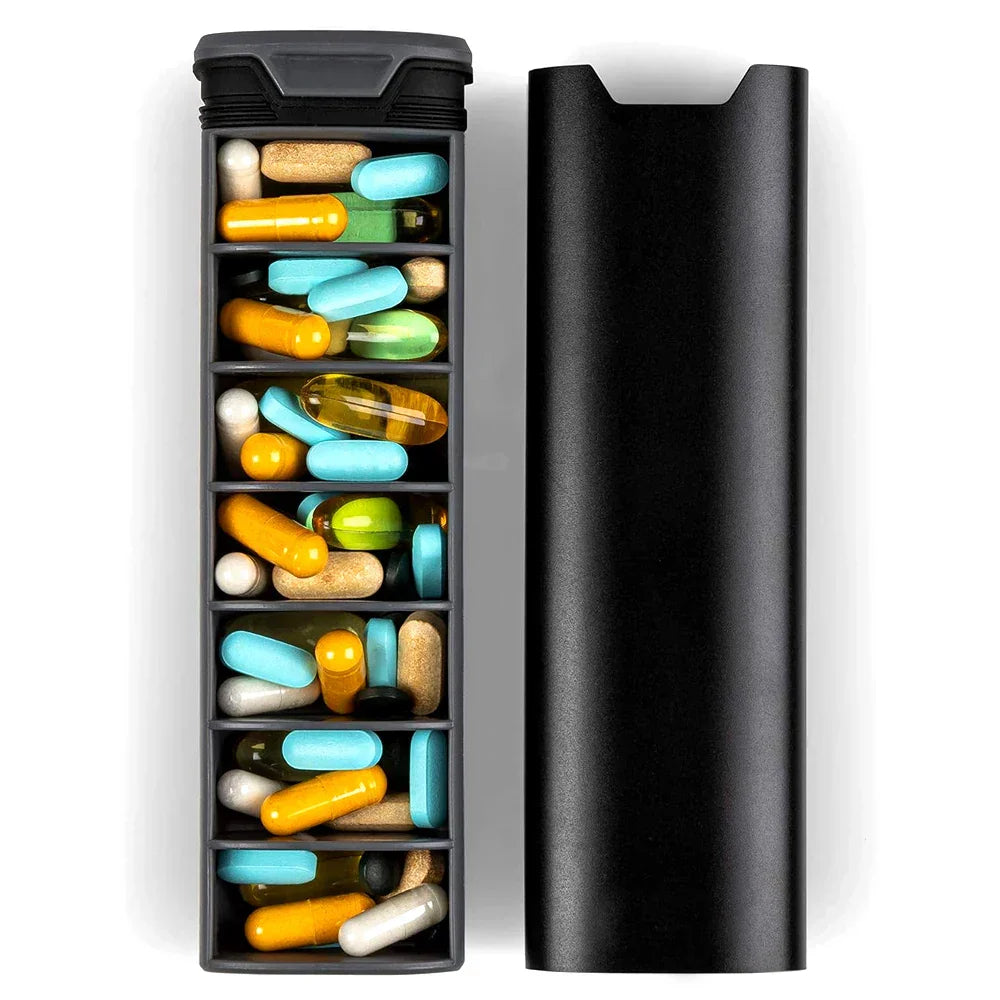7-Day Pill Organiser 16.5 cm Weekly Medication Storage Box Travel Medicine Case Daily Compartment Dispenser | Thomler
