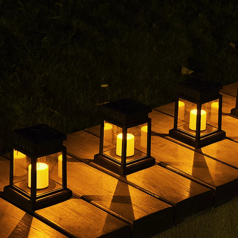 Lantern ABS Solar 5 in Outdoor Hanging Garden Patio Candle Light Waterproof Weatherproof | Thomler