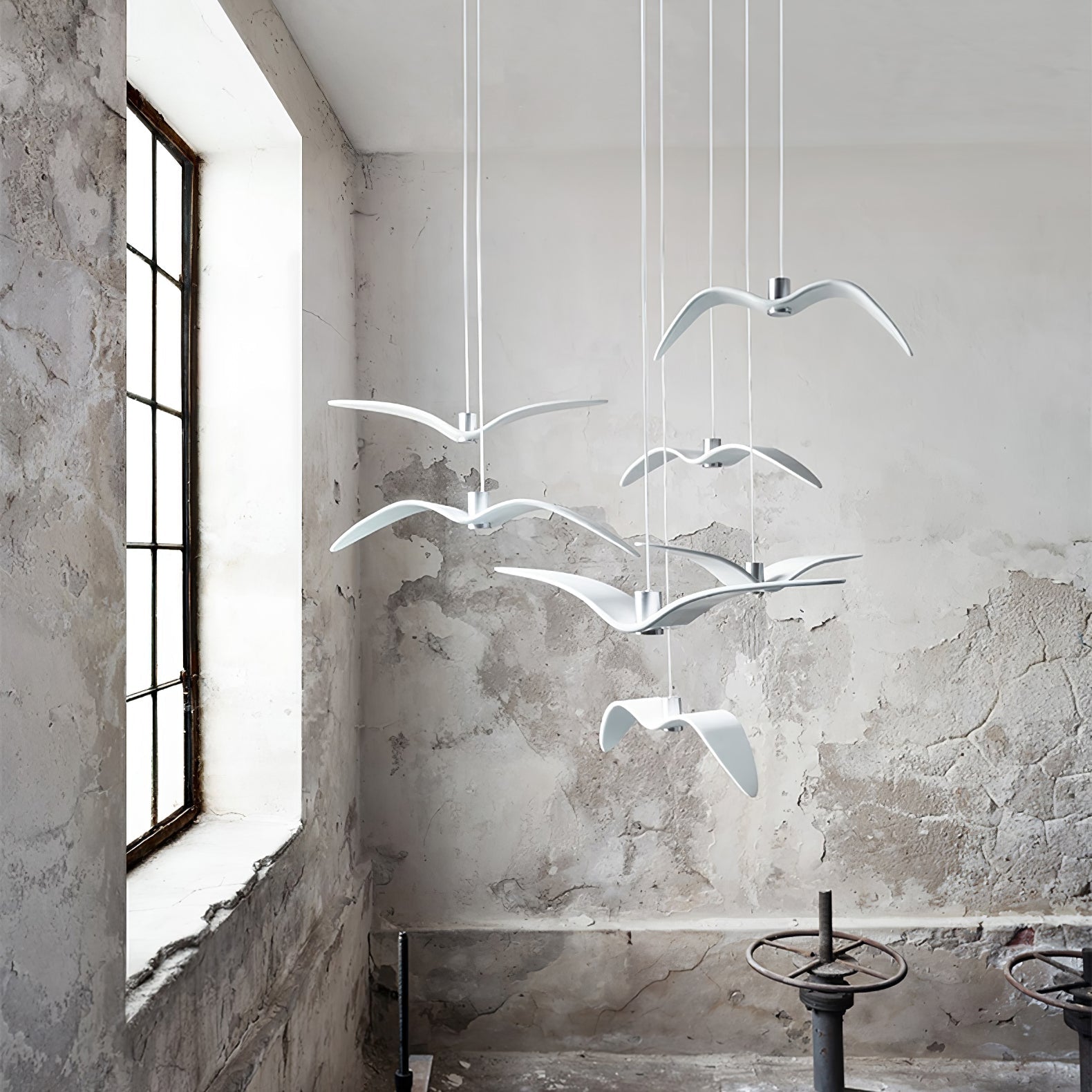 Pendant Light Resin LED 40.0 cm Black Dining Room Bird Ceiling Hanging Lamp Adjustable Cable Modern Scandinavian | Thomler