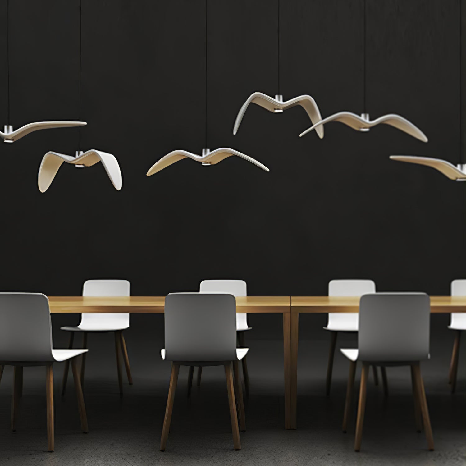 Pendant Light Resin LED 40.0 cm Black Dining Room Bird Ceiling Hanging Lamp Adjustable Cable Modern Scandinavian | Thomler