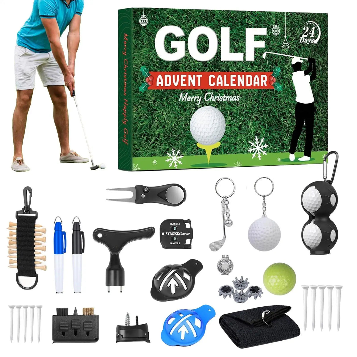 24-Day Golf Accessories Advent Calendar – Tees, Tools & Surprises for Golfers | Thomler