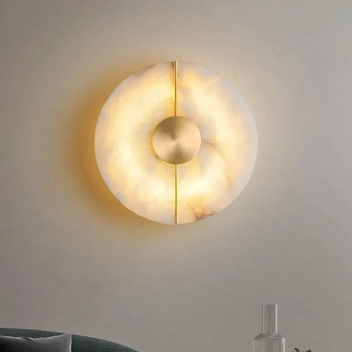 Wall Lamp Marble 16.7 in Warm LED Bedroom Hallway Modern Nordic Minimalist Sconce Lighting Fixture | Thomler
