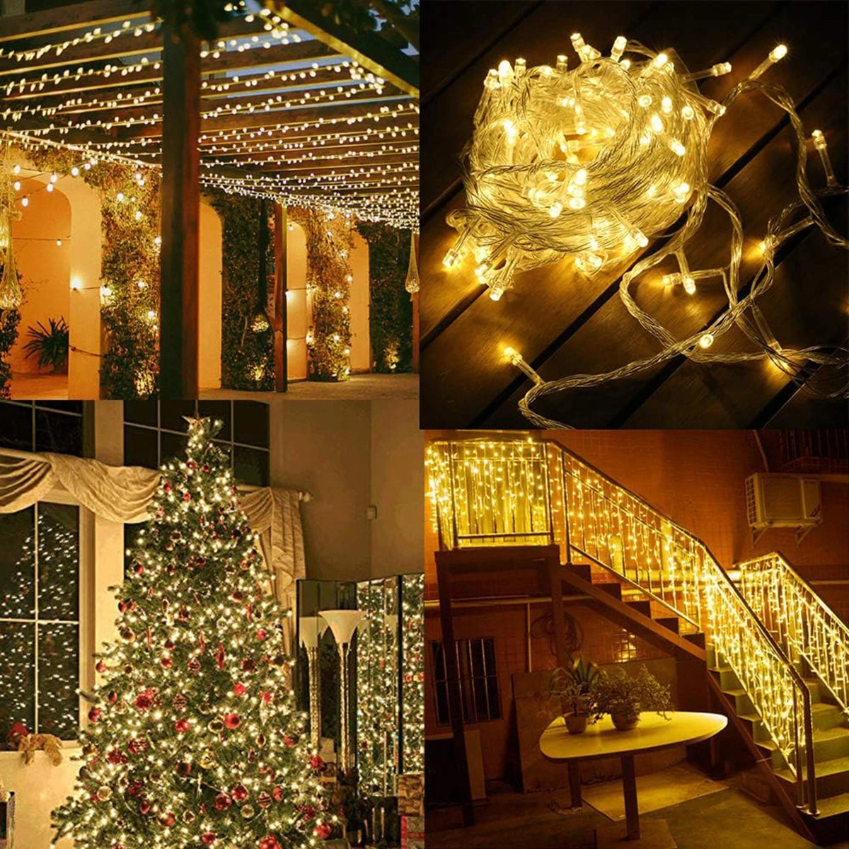 Outdoor LED Fairy Lights 66-328 ft Warm White String Lighting for Yard Patio Tree Wedding Party Decoration | Thomler