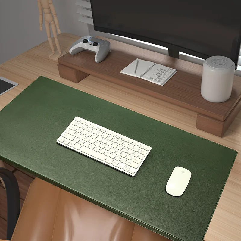 Ergonomic Desk Pad with Cushioned Wrist Rest and Elbow Support for Office, Gaming, and Home Workspace - Premium Vegan Leather Surface | Thomler