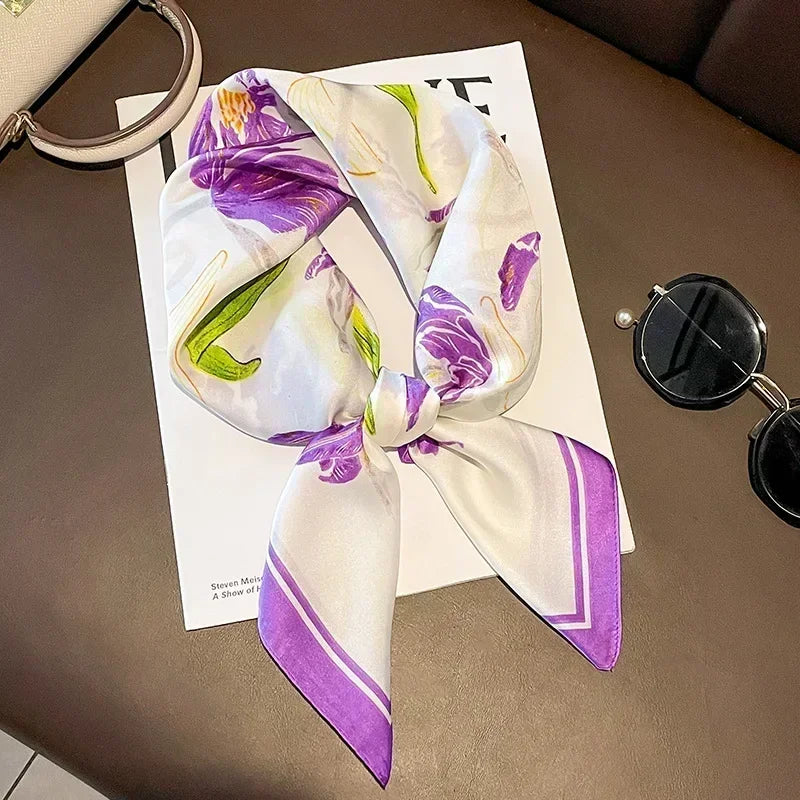 Satin Square Scarf for Women – Multi-Purpose Accessory for Hair, Neck, Bag & Headwrap | Thomler