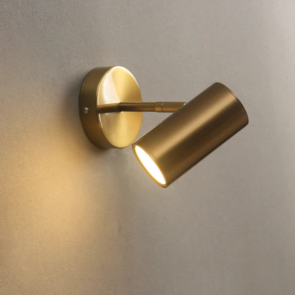 Wall Spotlight Metal 12.0 cm Integrated LED Bedroom Reading Accent Light Adjustable Rotating Hallway Artwork Lamp | Thomler