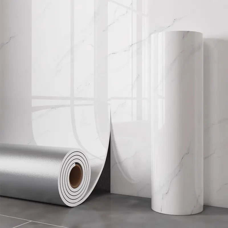 Decorative Film PVC Marble Effect 40.0 cm x 300.0 cm Grey Kitchen Countertop Furniture Wall Covering Self Adhesive Matte Wrap | Thomler
