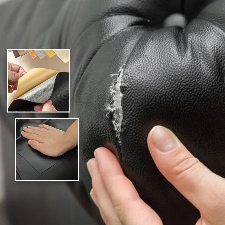 Peel-and-Stick Upholstery Repair Sheet for Furniture, Car Interiors & Bags – 20×54 in Leather-Look Adhesive Patch | Thomler