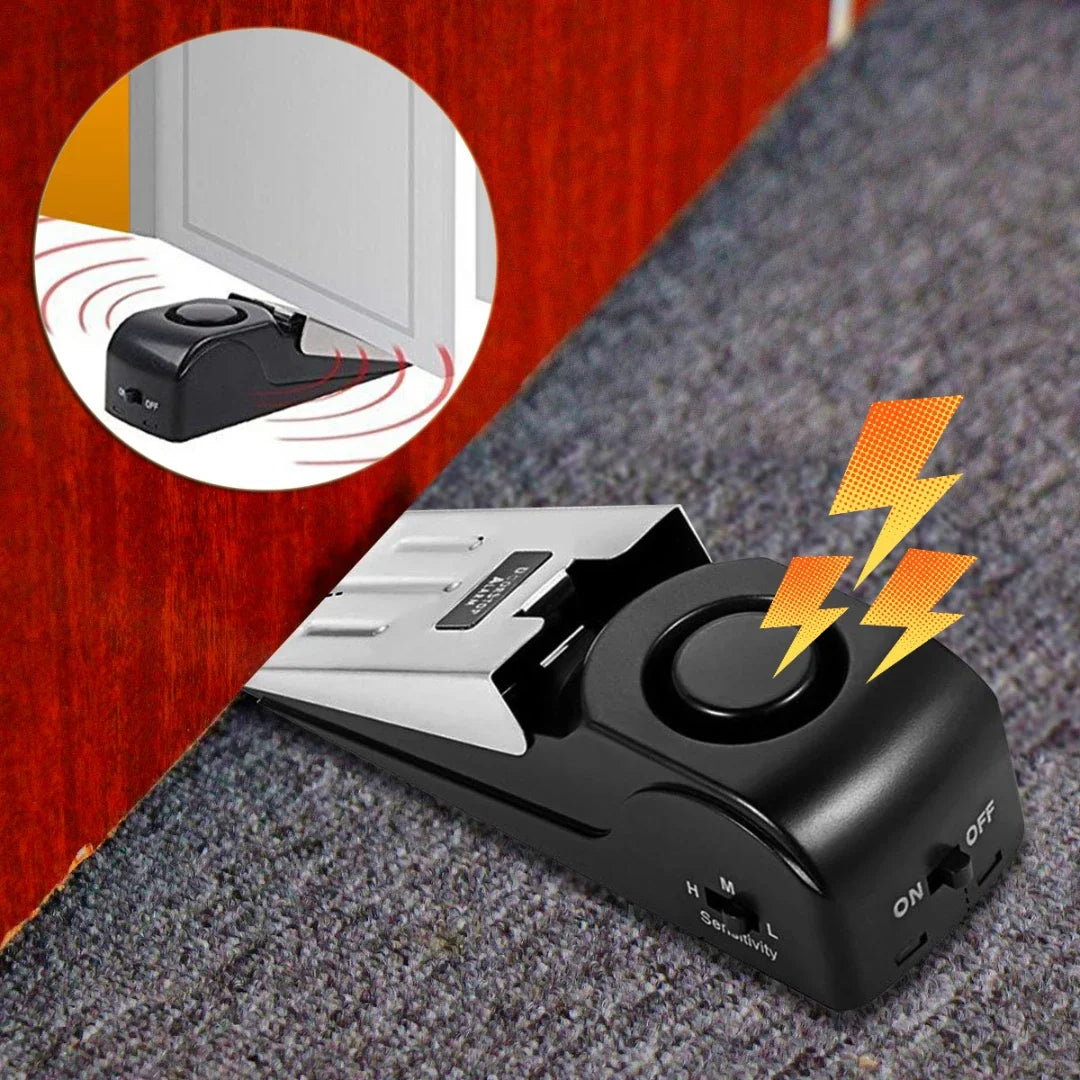 Door Wedge Security Alarm with 120dB Siren – Portable Entry Alert for Travel, Hotels & Home | Thomler
