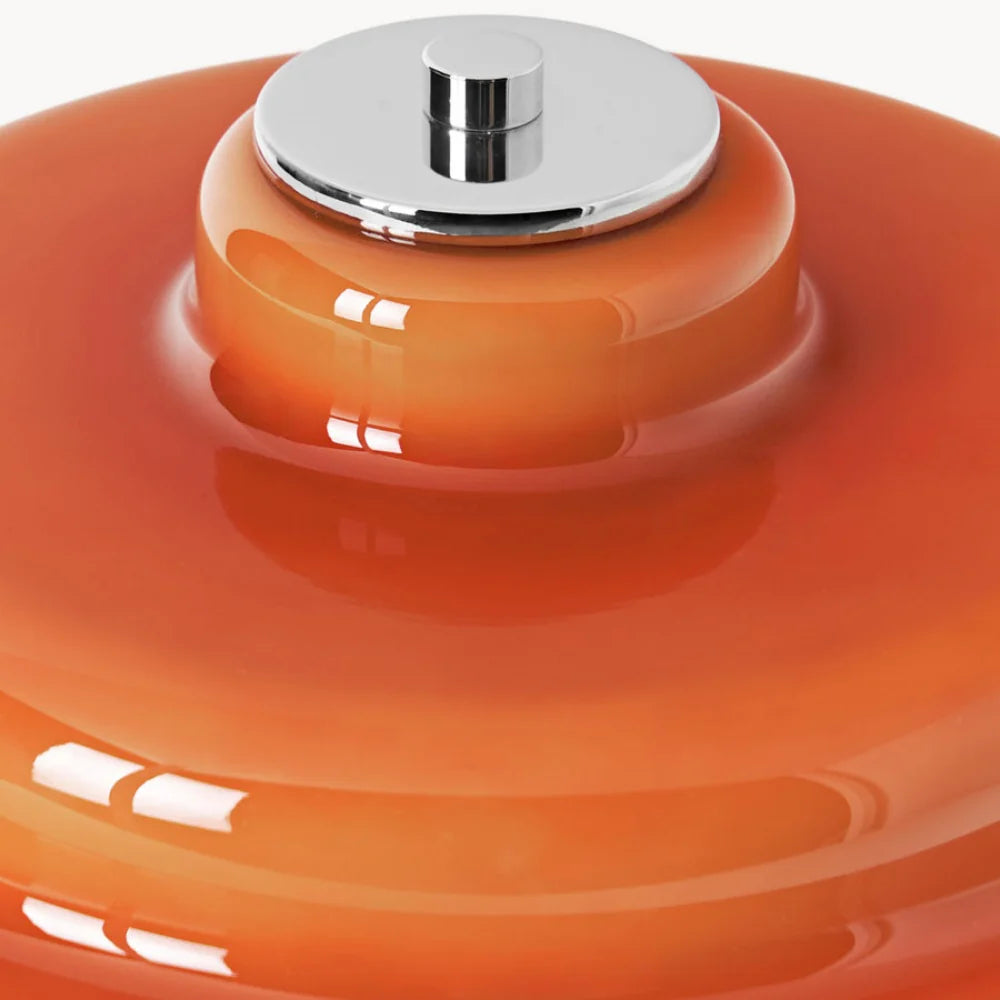 Table Lamp Glass 7.9 in Orange Bedroom Living Room Accent Light Modern Decorative Lighting | Thomler