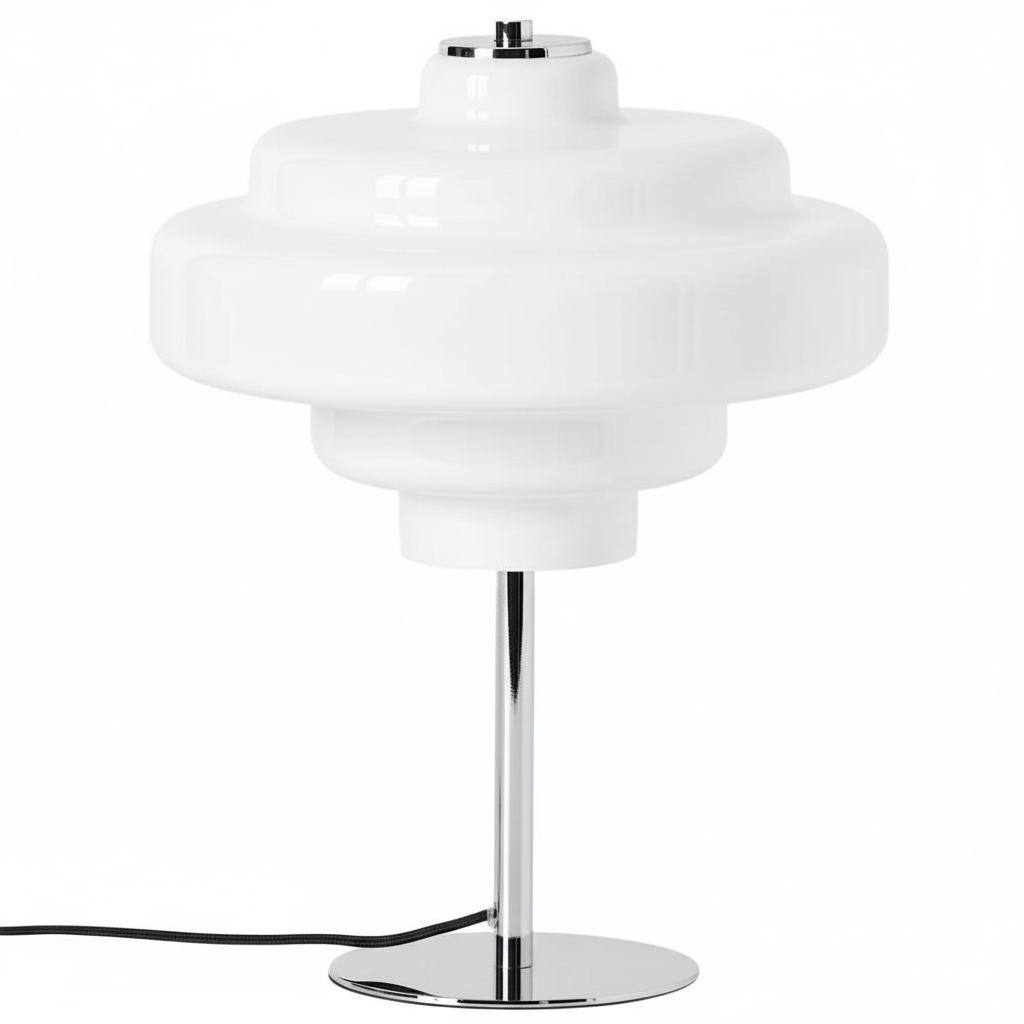 Table Lamp Glass 7.9 in Orange Bedroom Living Room Accent Light Modern Decorative Lighting | Thomler