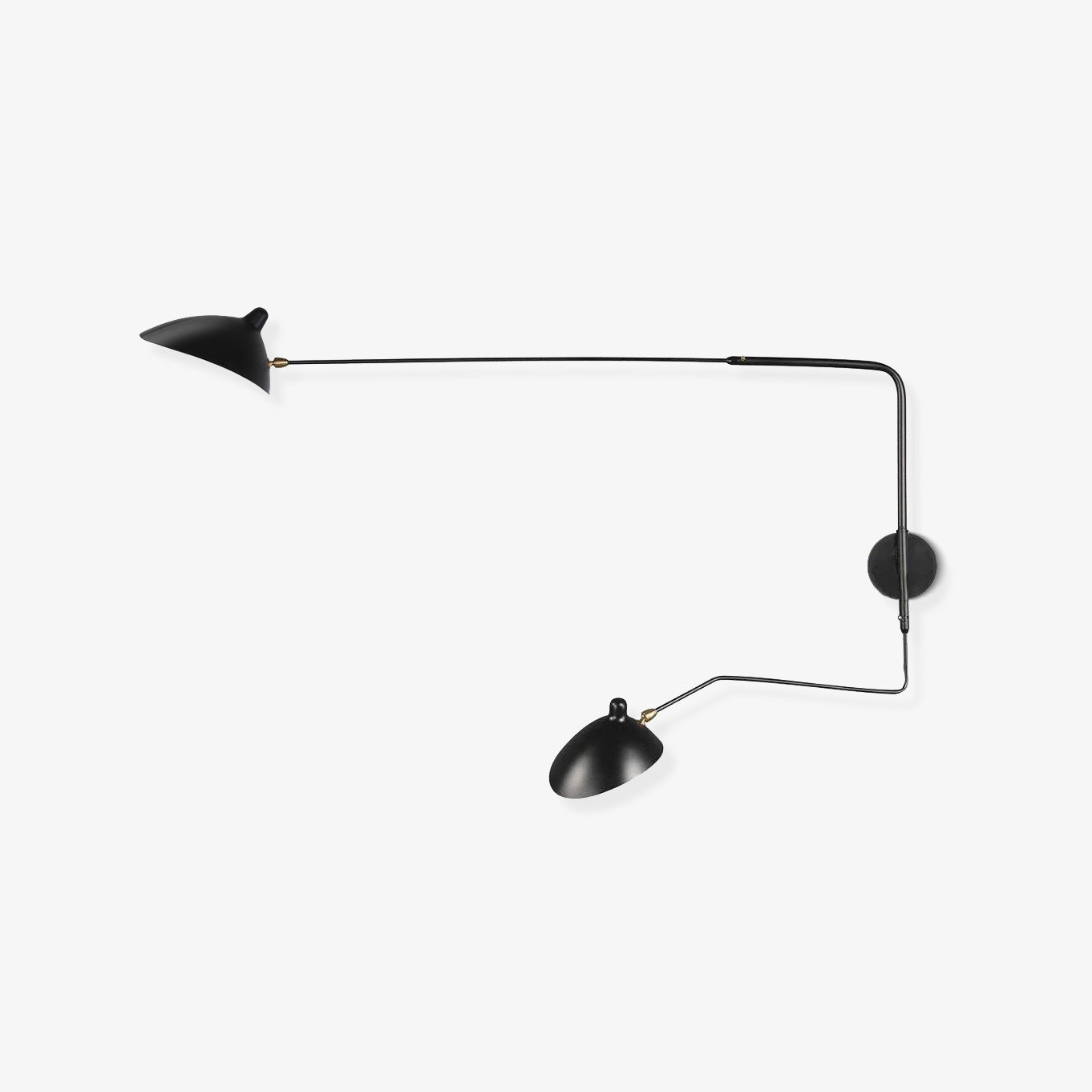Articulated Arm Wall Sconce Black Mid-Century Modern Adjustable Swing Lamp for Living Room Bedroom Home Office Reading Light | Thomler