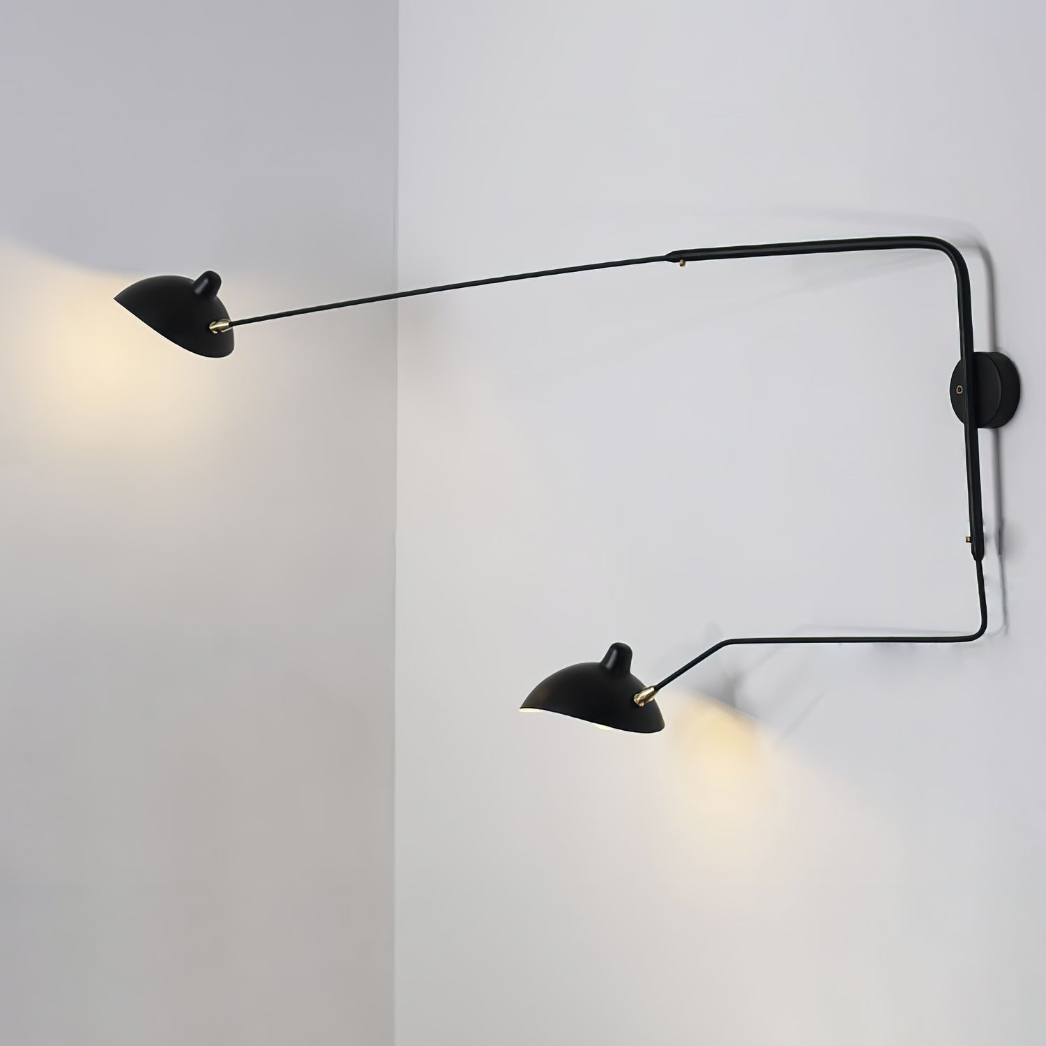 Articulated Arm Wall Sconce Black Mid-Century Modern Adjustable Swing Lamp for Living Room Bedroom Home Office Reading Light | Thomler