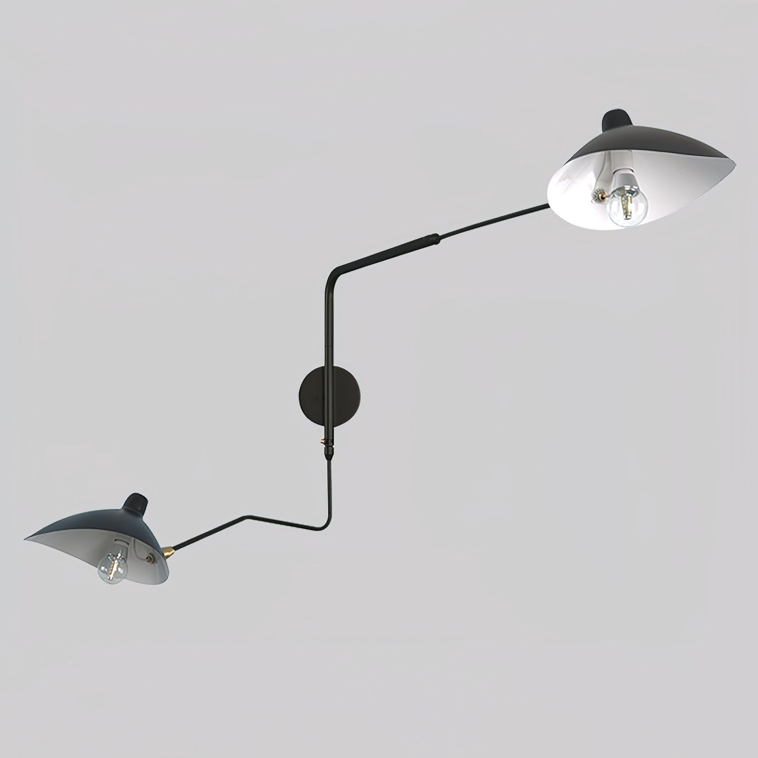 Articulated Arm Wall Sconce Black Mid-Century Modern Adjustable Swing Lamp for Living Room Bedroom Home Office Reading Light | Thomler