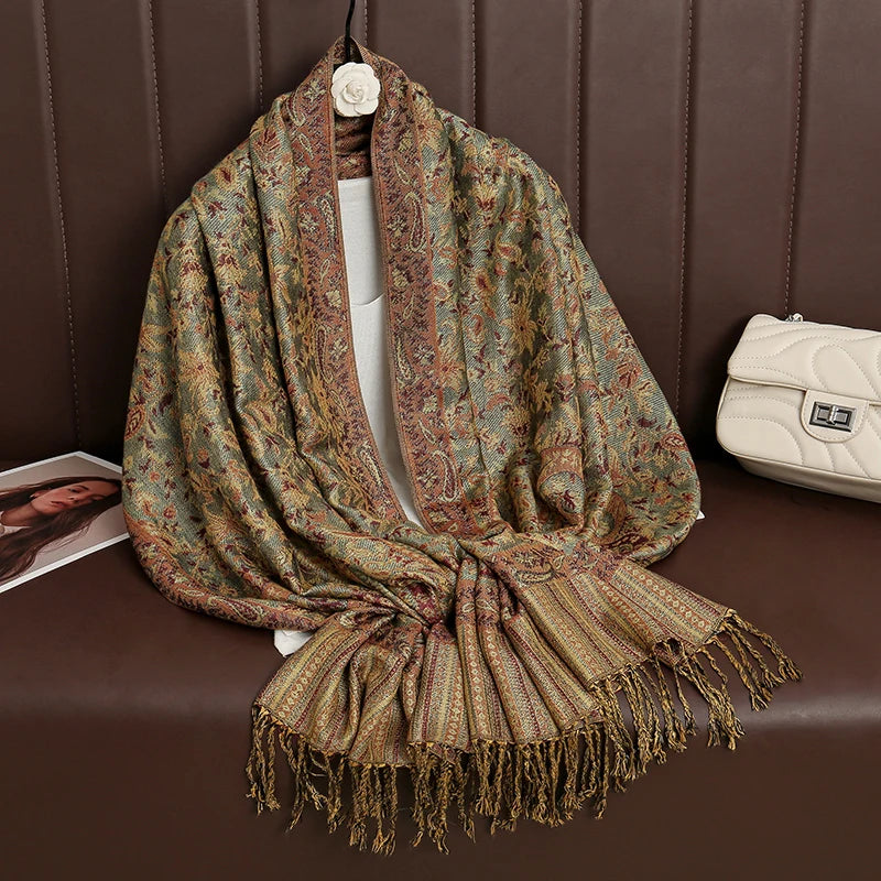 Women's Soft Cashmere-Feel Wrap Shawl – Lightweight Year-Round Fashion Accessory for Everyday Warmth | Thomler