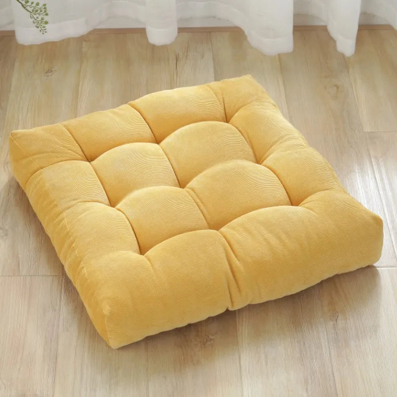 Tufted Square Meditation Cushion 17×17 or 21×21 in Thick Floor Seating Yoga Pillow for Living Room Game Nook Balcony Reading Corner | Thomler