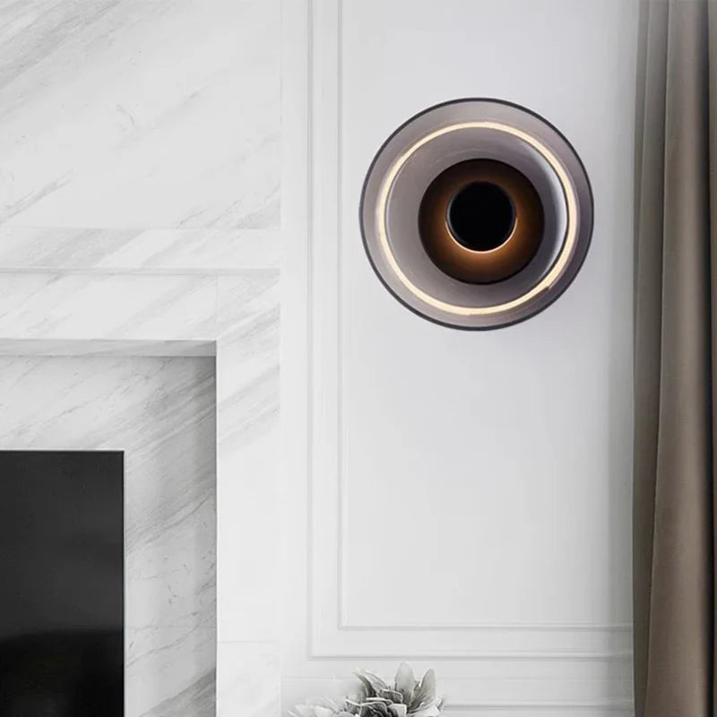 Contemporary Sconce with Domed Glass Shade – Iron Frame Wall-Mount Fixture for Bedrooms, Hallways & Living Spaces | Thomler