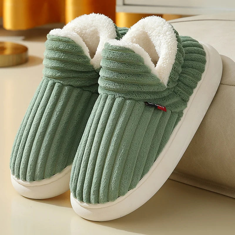 Plush Faux Fur House Slippers – Cozy Indoor Slide-On for Women & Men, Cushioned Footbed, Non-Slip Rubber Sole for Winter Loungewear | Thomler