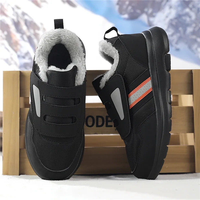 Adjustable Wide-Fit Supportive Sneakers for Sensitive Feet | Cozy Slip-On with Hook-and-Loop Closure for Everyday Comfort & Mobility | Thomler