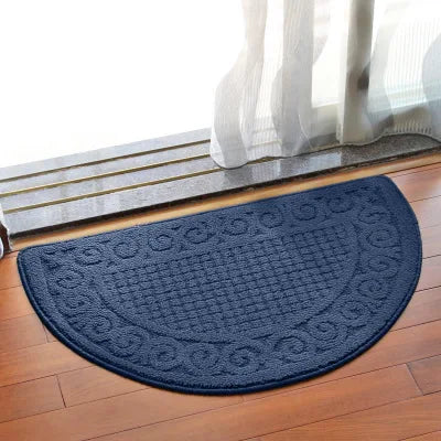 Semicircle Doormat Non-Slip Polyester Entry Mat for Front Door Kitchen Bathroom | Thomler