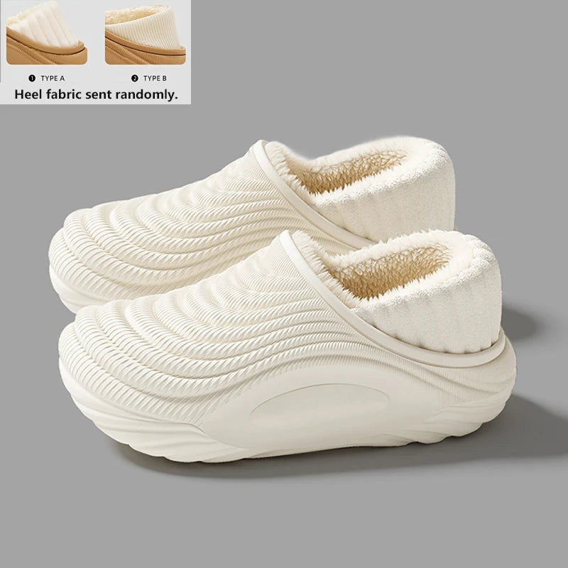 Cozy Fleece-Lined Slippers – Cushioned EVA Sole with Non-Slip Grip for Men & Women | Indoor Winter House Shoes | Thomler