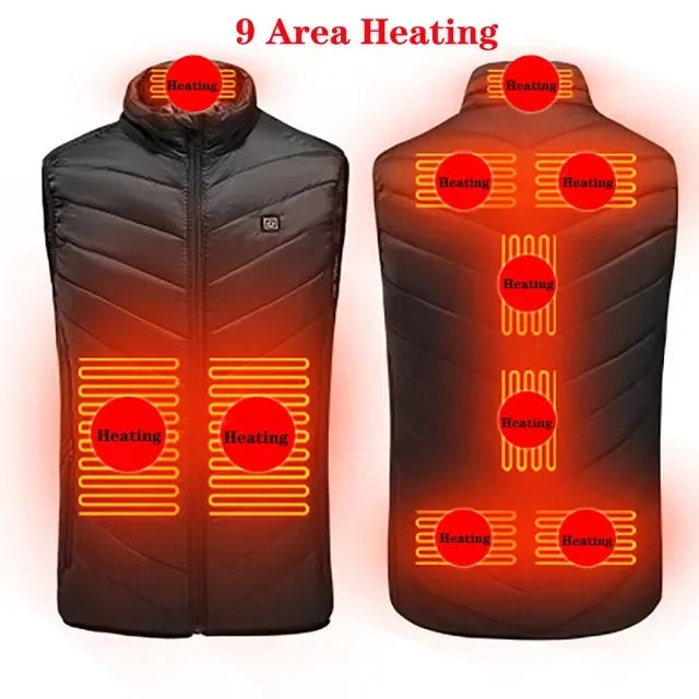 USB-Powered Infrared Body Warmer Gilet with Multiple Warmth Zones for Outdoor Activities & Winter Layering in Men's Sizes Up to 5XL | Thomler