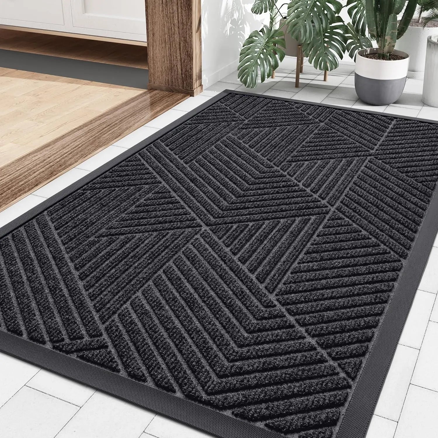 Entryway Rug Non-Slip Absorbent Indoor Outdoor Welcome Mat for Front Door Hallway Patio Garage Apartment Entrance Home Decor | Thomler
