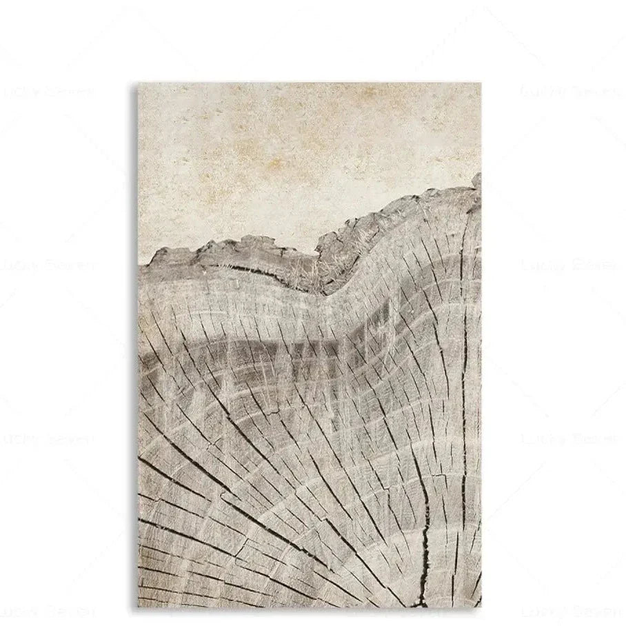 Canvas Wall Art Polyester 24 in x 18 in Tree Rings Abstract Home Décor Rustic Modern Artwork | Thomler