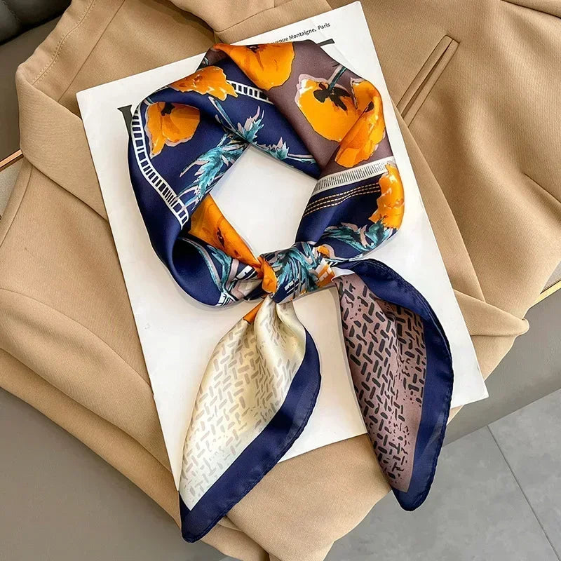 Satin Square Scarf for Women – Multi-Purpose Accessory for Hair, Neck, Bag & Headwrap | Thomler