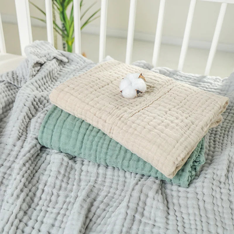 6-laags katoenen gaas babydeken pasgeboren mousseline babybadhanddoek zachte inbakerdoek kinderwagendeken lange beddengoedartikelen
